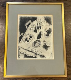 The Over-flowing Table By Marc Chagall Print