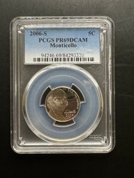 2006-S PCGS PR69DCAM Monticello Nickel