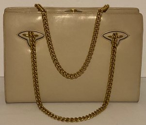 Gucci 1960s Beige Leather Shoulder Handbag, Vintage