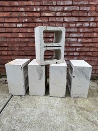 Lot Of 5 Cinderblocks