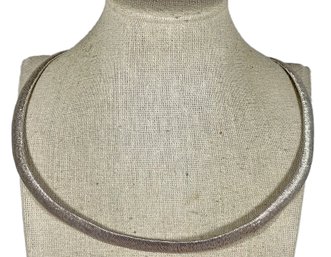 Wide Fancy Italian Sterling Silver Chain Necklace 17' Long