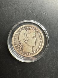 1914-D Silver Barber Quarter