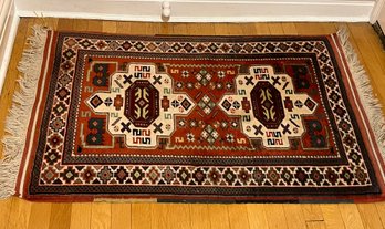 Vintage Turkish Bergama Hand Woven Area Rug -  4'3' X 2'7'