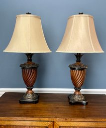 Pair Of Classy Urn Style Table Lamps