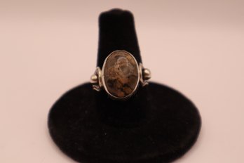 925 Sterling With Jasper Ring Size 7