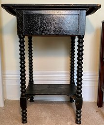 Antique Black Painted Flip Top Desk