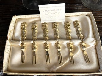 'Antique Florentine Party Forks' Set Of Six