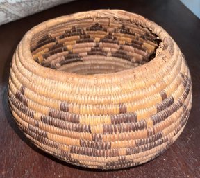 Antique Native American Hand Woven Coiled Basket