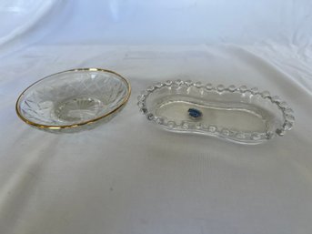 Vintage Trinket Dish Duo Including Imperial Glass