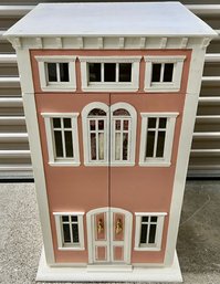 Pink Dollhouse Decorated End Table
