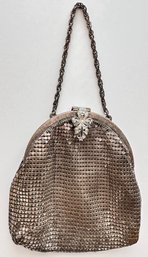 Antique 1920s Mesh Purse With Rhinestone Clasp