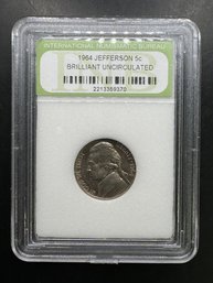 International Numismatic Bureau 1964 Jefferson Nickel Brilliant Uncirculated