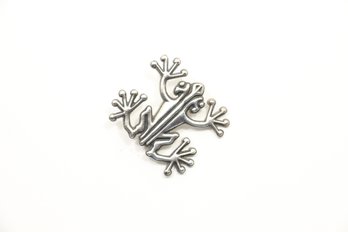 Sterling Silver Frog Pin