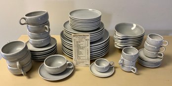 Vintage MCM Russel Wright Steubenville Gray/Granite Dinnerware ~ Service For 6 With Extras ~ (J)