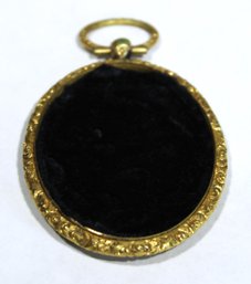 Large Antique Gold Filled Mourning Or Portrait Pendant 1850s