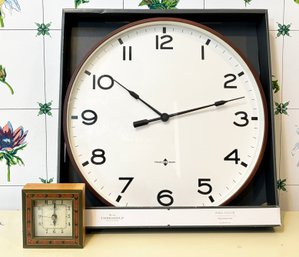 A Pairing Of Clocks - Modern And Vintage