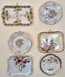 Six Hand Painted Porcelain Plates (6)