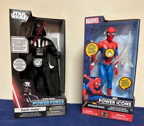 Marvel Power Icons Darth Vader And Spidarman