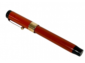 Vintage Parker Duofold Jr. Lacquer Red Fountain Pen 1920s  PAT SE 5-16