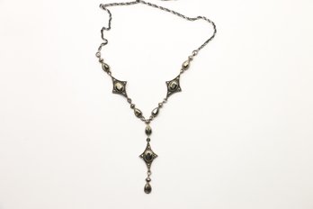 Sterling Silver Marcasite Necklace
