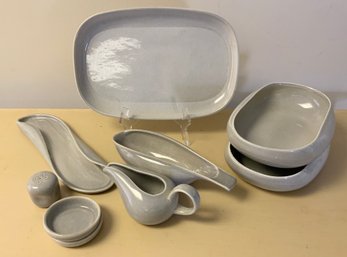 MCM Russell Wright Gray/Granite Serving Pieces ~ 9 Piece Lot ~ (J)