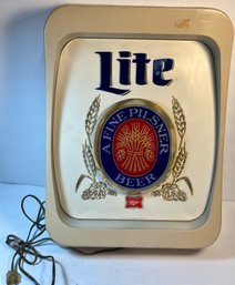 1970s Miller Lite Beer Sign