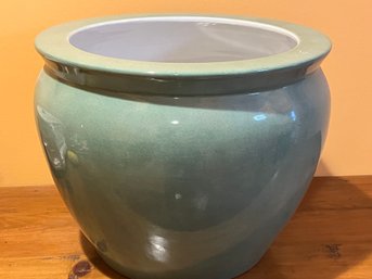 Large Ceramic Glazed Planter - 15' D X 11.5' Tall