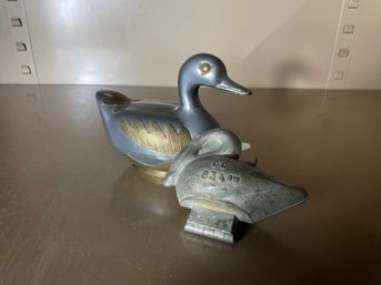 Tin And Pewter Duck Trinkets