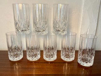 Set Of Eight Rogaska Doubles Rocks Glasses