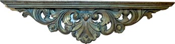 A Carved Wood Wall Shelf