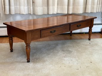 A Vintage Coffee Table In Solid Cherry By Harden