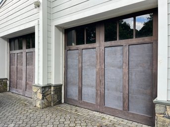 A Pair Of Wood Garage Doors - Left Side Facing - 1 Of 2