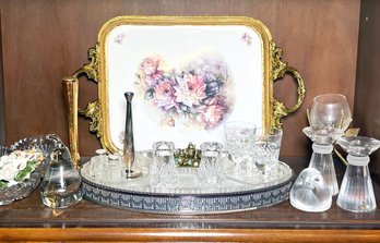 Attractive Vintage Serving Ware - Ceramic And Crystal