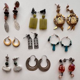 9 Pairs Earrings, Some Vintage