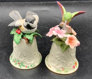 2 Vintage Lenox Bird Bells ~ 1991 ~