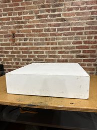 Nice Quality Wood Pedestal/Base - White - 26in X 26in X 7in