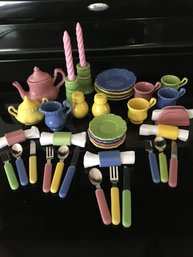 Vintage Pastel Childs Tea Set