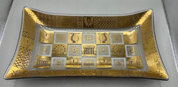 George Briard Gold Sun Lyre Tray