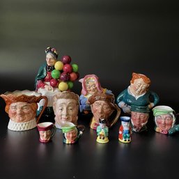 A Collection Of Royal Doulton Toby Mugs - And  The Old Balloon Seller