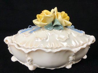 Floral Trinket Box Made In Germany