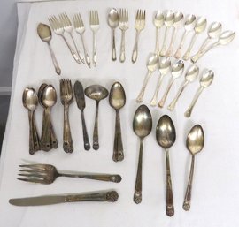 Mixed Lot Of Silverplated Flatware In Multiple Patterns