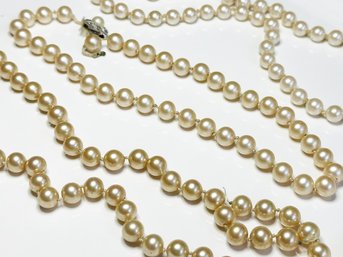 A Group Of Faux Pearl Necklaces - Some AS IS