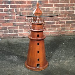 Vintage 1940s / 1950s Lighthouse Table From Provincetown, Ma. VERY Special Piece - Rare Find - All Original