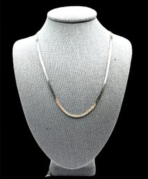 Vintage Sterling Silver Flat Linked Chain