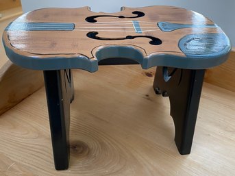 Violin Paint Decorated Stool