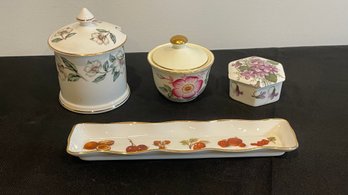 A Group Of Trinket, Sugar Bowl And More Made In England Royal Stuart, Staffordshire