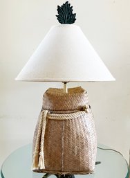 A Basket Form Table Lamp