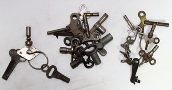 Three Full Rings Of Antique Watch & Clock Keys - Lot 3