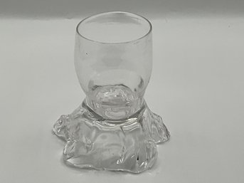 Super Cool Glass Votive Holder With Intricate Base