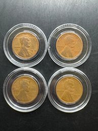 4 Wheat Pennies 1916, 1917, 1918, 1919